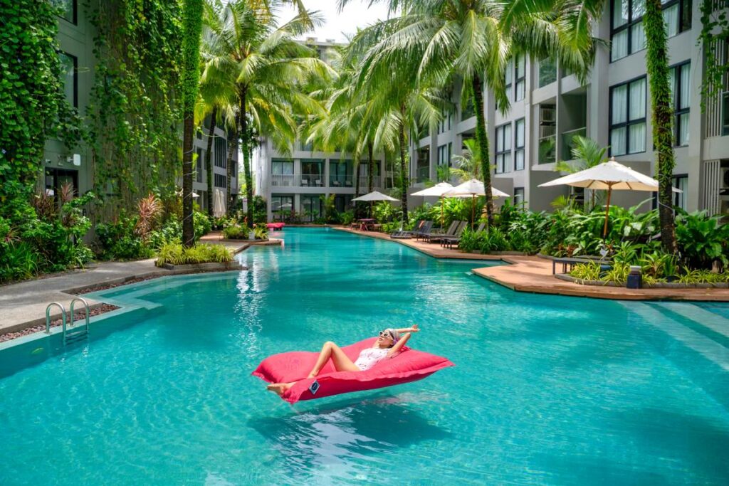 Diamond Resort Phuket surrounded by lush tropical greenery during the green season