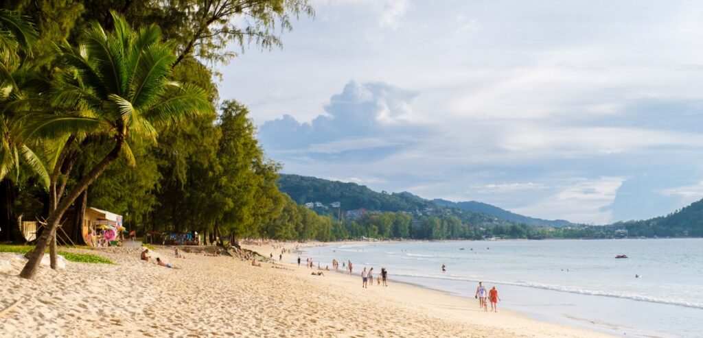 Aerial view of Bang Tao Beach Phuket