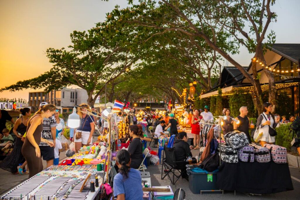 Evening market near Bang Tao Beach in Cherngtalay Phuket