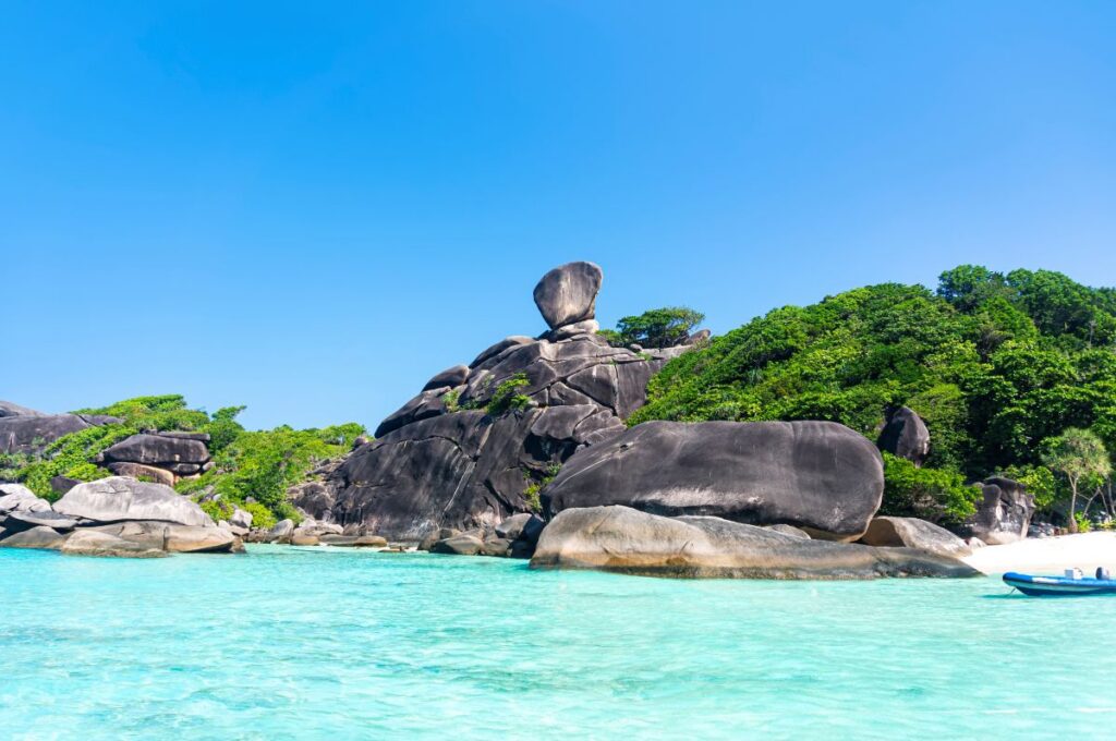 Crystal-clear waters and snorkeling at the Similan Islands